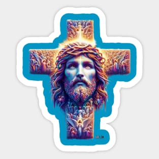 Cross of Angels and Faith by focusln Sticker